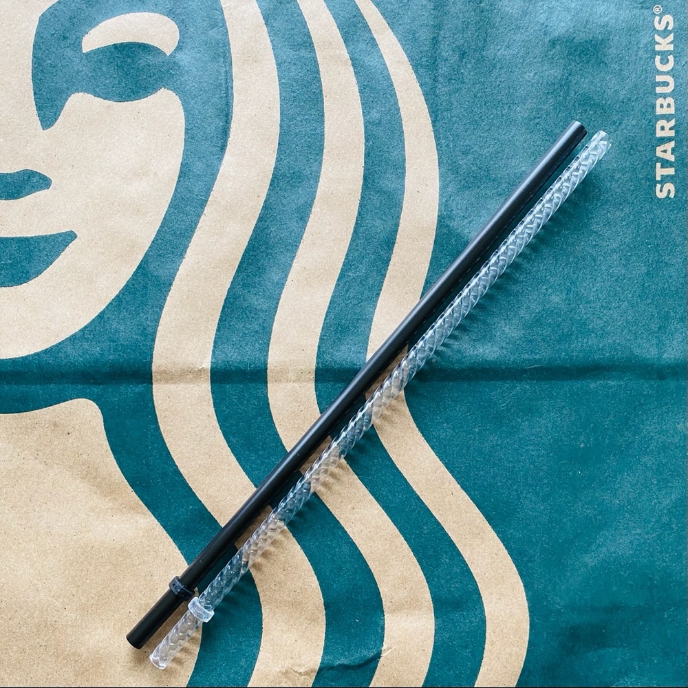 STARBUCKS 🧜‍♀️ Emoji Black & Unicorn Straws